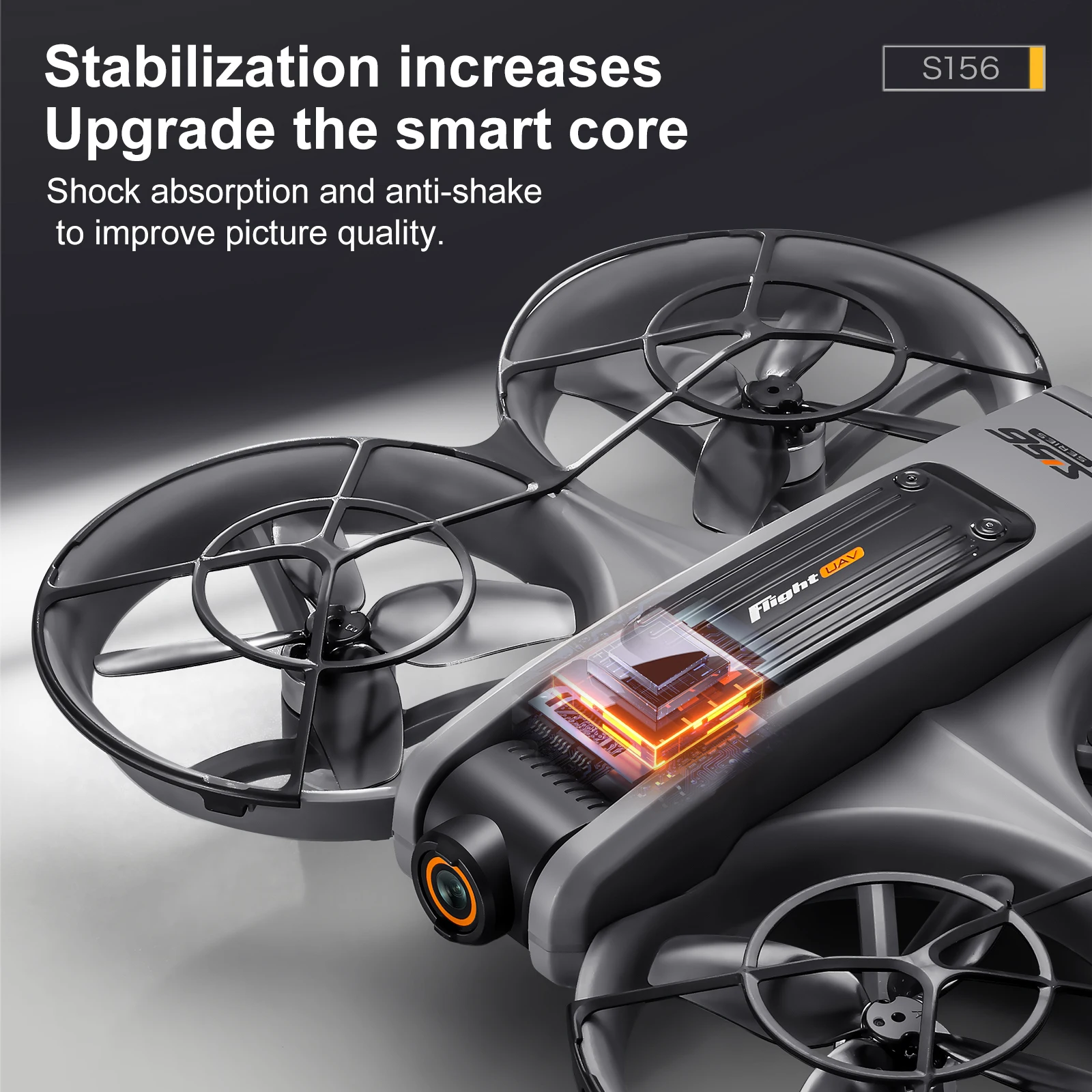 S156 Beginner Drone FPV HD Camera Brushless Motor Obstacle Avoidance Foldable Quadcopter with LED Screen Control