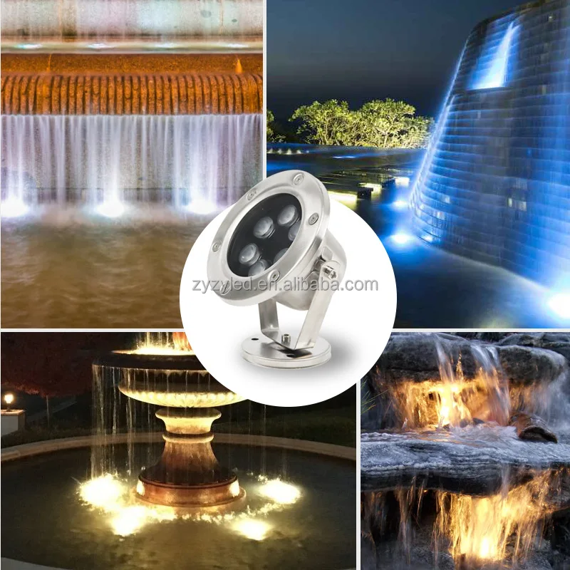 IP68 Rated RGBW LED Pool Lights 12V for Water Dance Fountain Spotlight ...