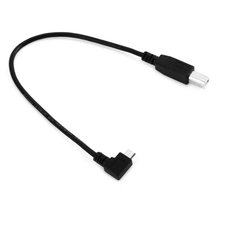 Customize 90 Degree Right Angled Micro Usb To Type B Micro Usb Printer Cable - Buy Micro Usb Printer Cable,Micro Usb To Printer Cable,Micro Usb To Type B Printer Cable Product