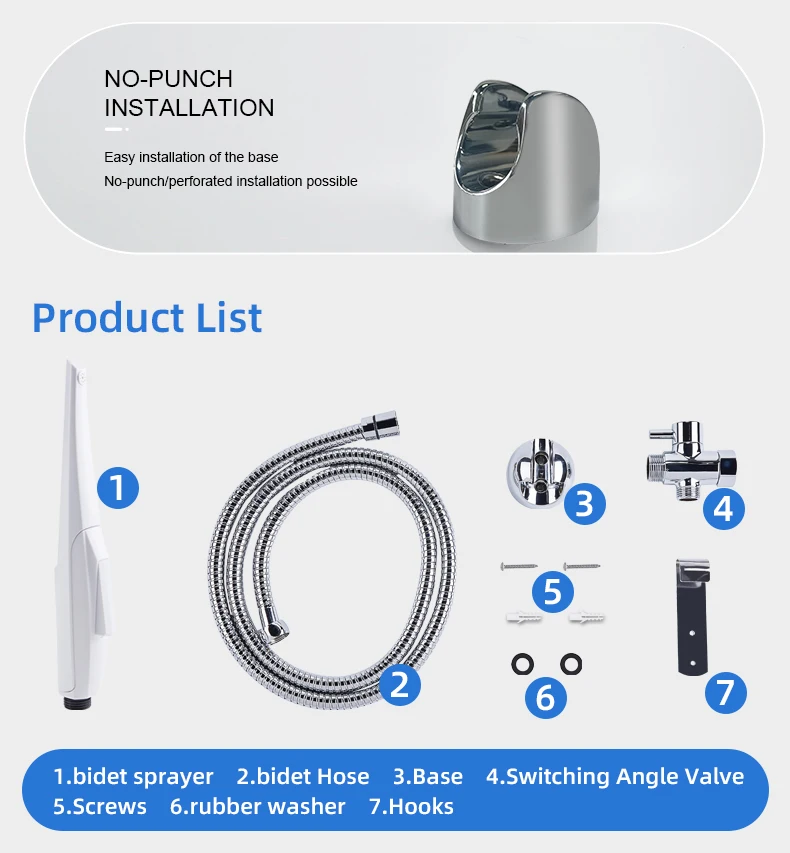 Custom White Color ABS Plastic Handheld Bidet Sprayer For Toilet Seat, High Quality Toilet Washing Bidet Shower supplier