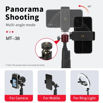 MT38 Heavy Duty Aluminum Lightweight Mobile Holder Extendable Phone Tripod Stand Selfie Stick Tripod detail image