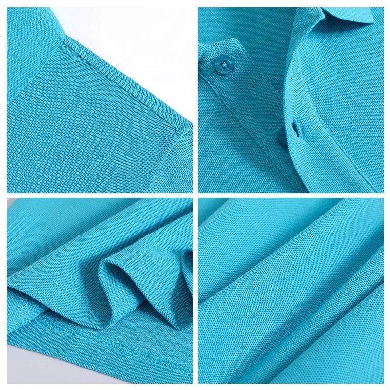 Factory Directly Custom Embroidered Polo Shirt Print Logo Design for Men Solid Color Cotton Golf Polo T Shirt
