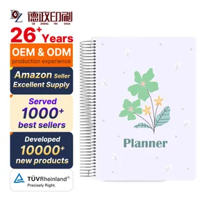 2026 Customizable Undated Weekly Monthly Planner Notebook with Spiral Binding and Custom Logo For Business Students Office Use