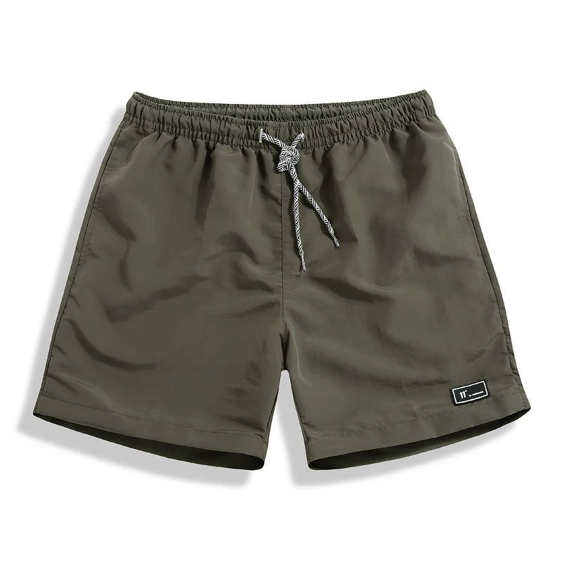 Customized  Men Summer Solid Color Beachwear Wholesale Trunk Men's Swim Shorts901_voghion.com