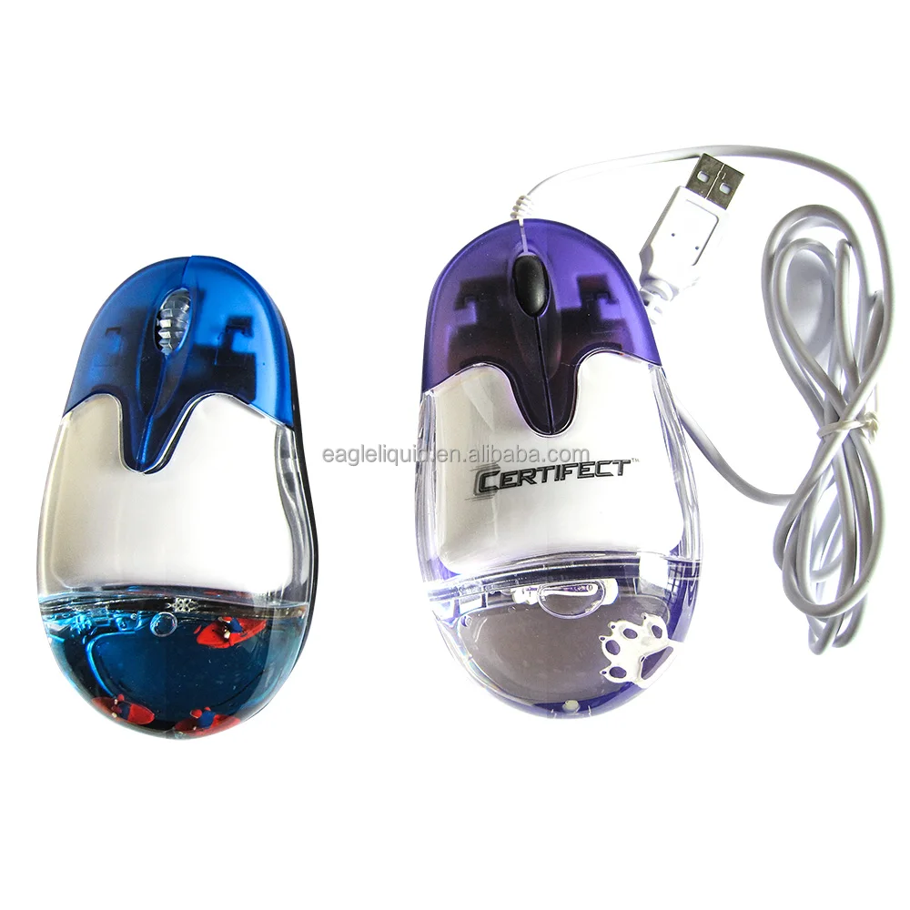 Novelty Computer Mouse With Custom Logo Computer Mini Aqua Liquid Usb