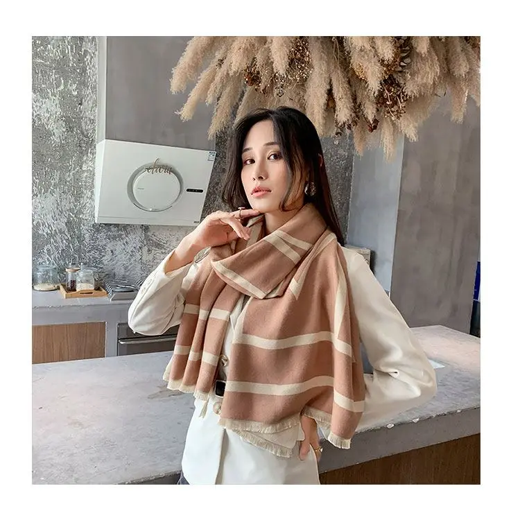 Новый Стиль Настраиваемый Женский мягкий шарф из пашмины с принтом