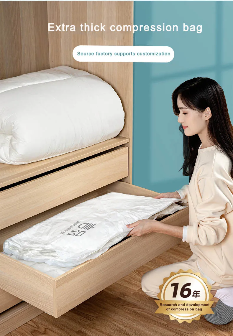 Vacuum Compression Clothing Packaging and Finishing Bag Household Cotton Quilt Down Jacket Storage Bag