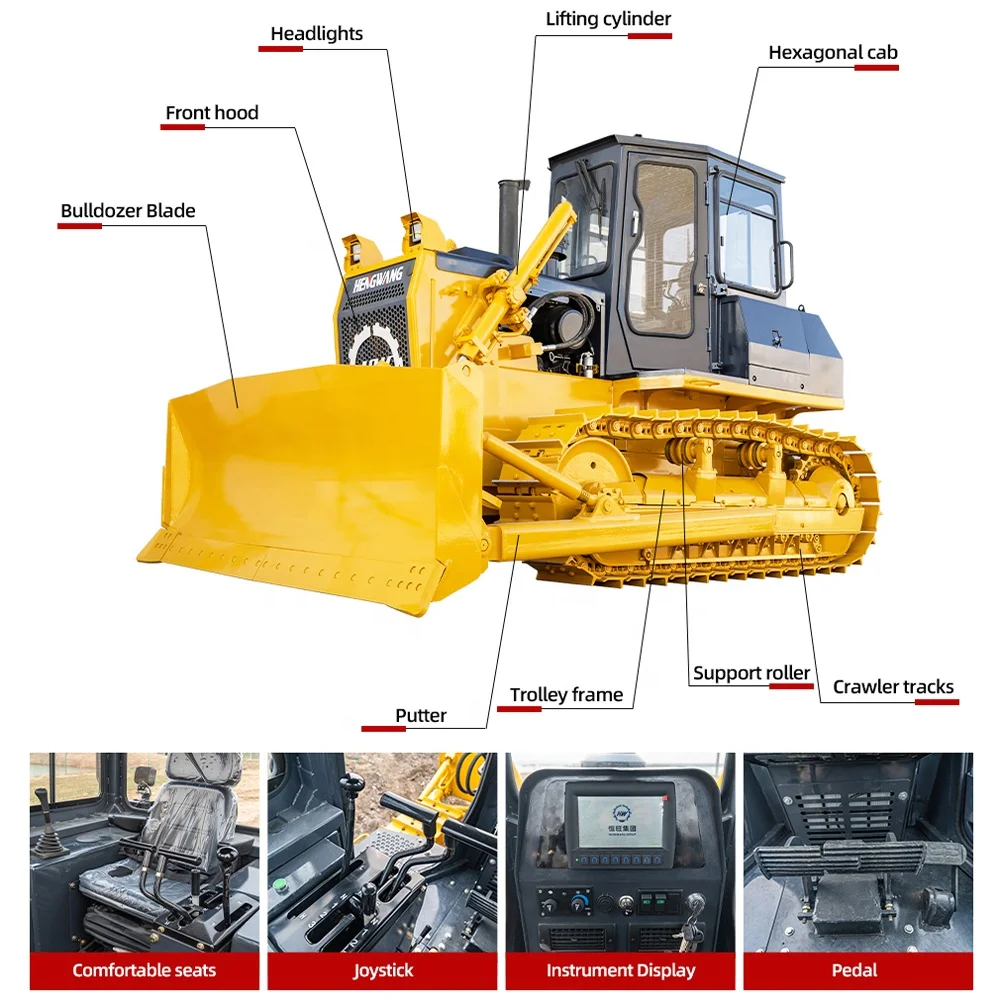 Высокопроизводительная бульдозерная техника выполняет работу эффективно