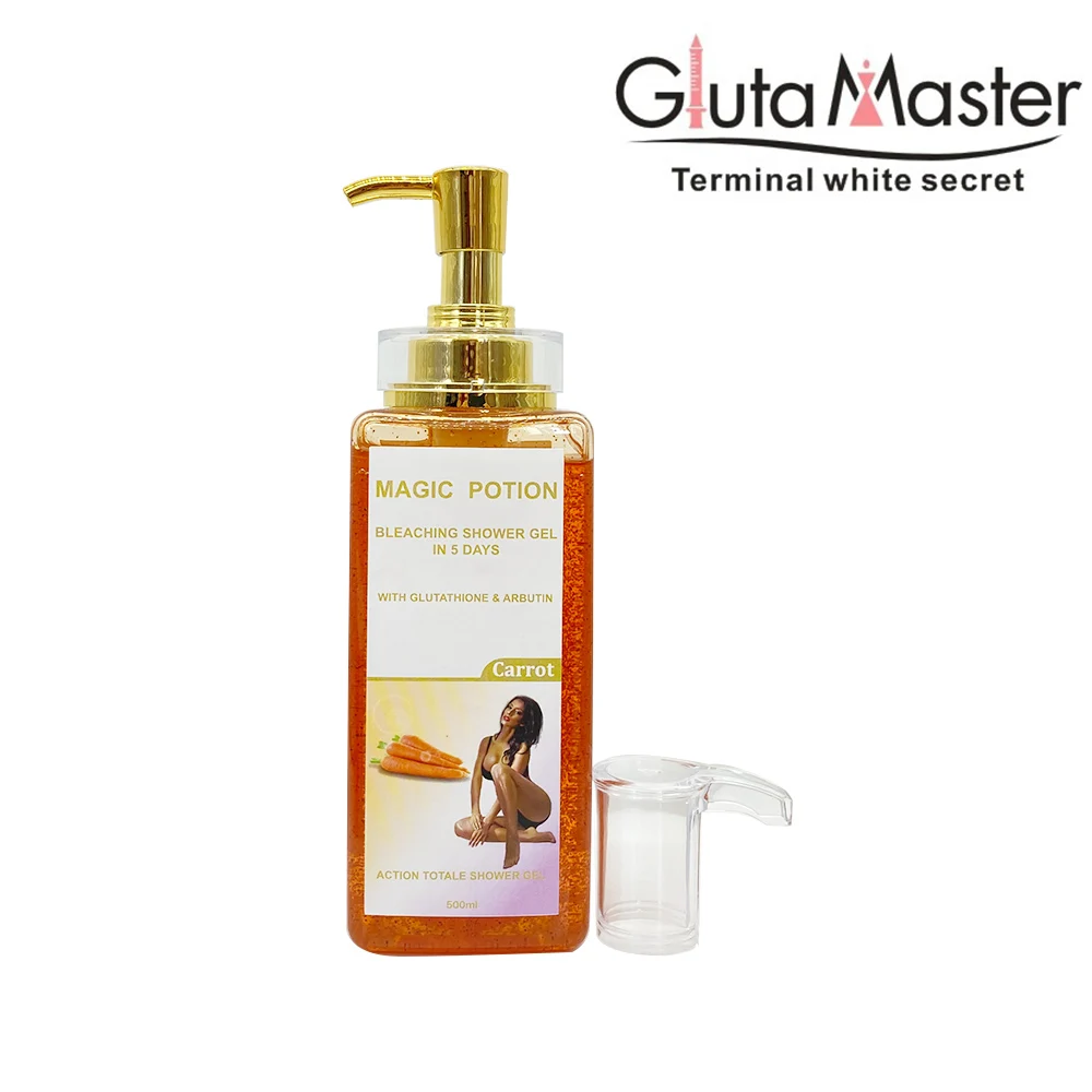 Alibaba.com: Magic Potion Glutathio Carrot Orange Shower Gel 500ml for  whole body exfoliating & bleaching : Source certified products with OEM  order options