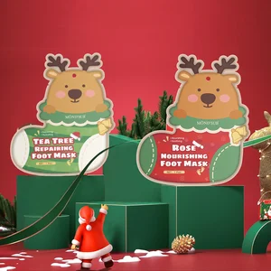 OEM Christmas Korean Moisturizing Foot Mask Hyaluronic Acid Disposable Peel Socks Repair and Care for Feet