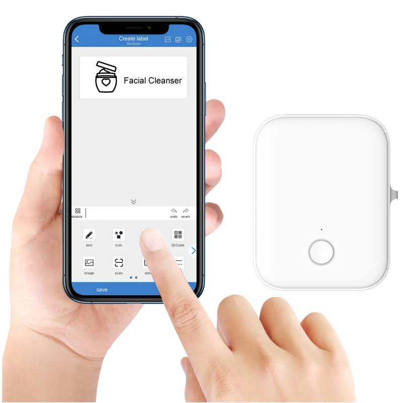 VSON NEW Pocket Wireless Label Printer Barcode Printer Palm Sized Mini Portable Thermal Label Printer Thermal Printing