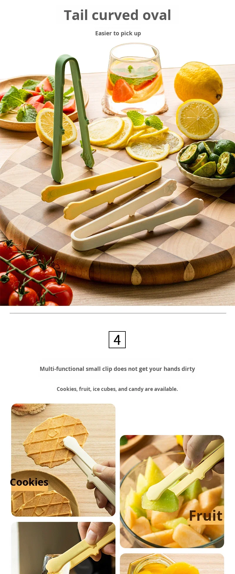 Multi-functional cat Paw Mini Silicone Food Tongs Food-grade Silicone Snack and Fruit Tongs Cake Tools Silicone cat Paw Clamp factory