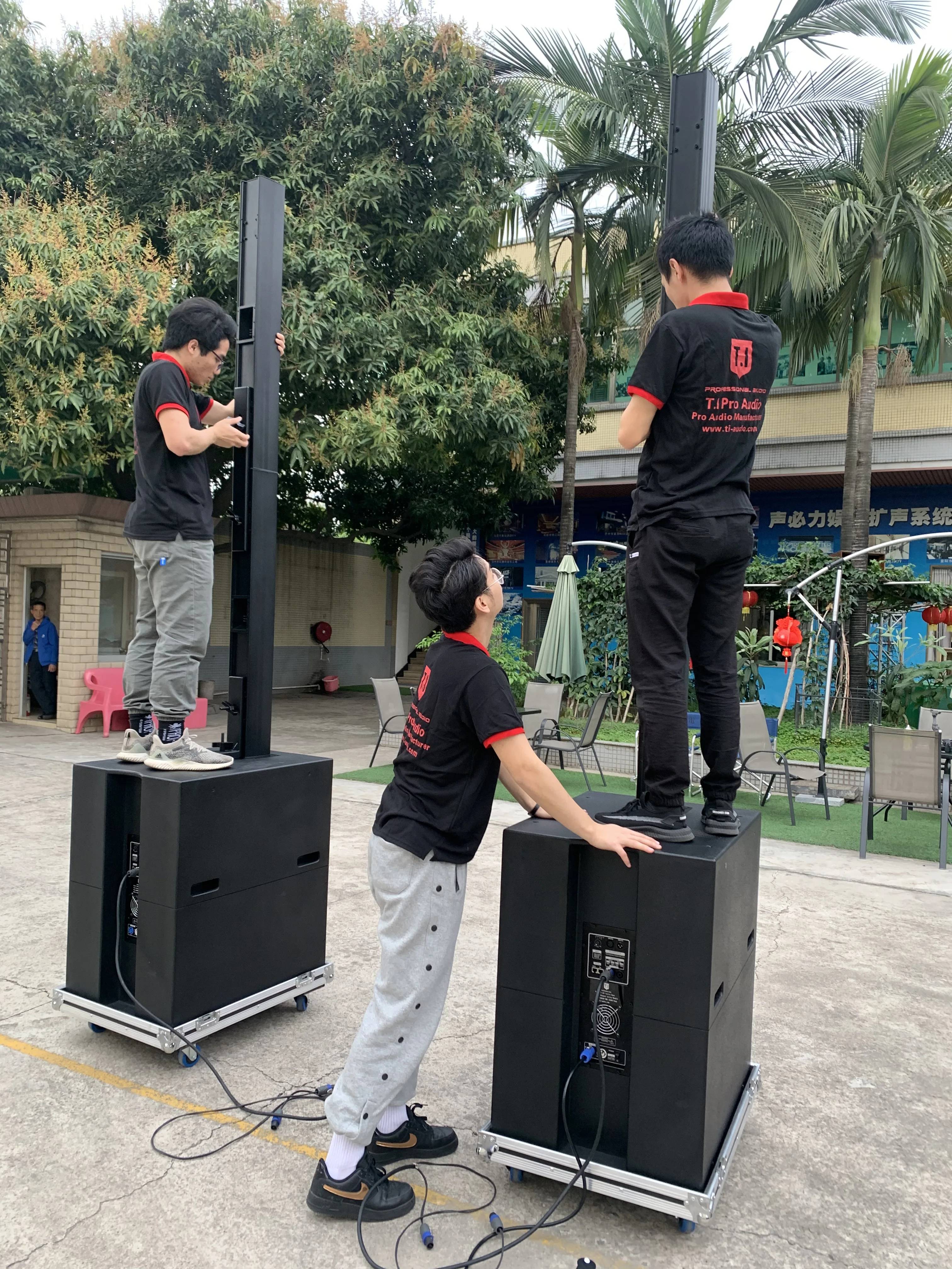 Professional Audio Sound System Stand Inch Mini Line Array Column Speaker  Box Active Stage Sound Speakers