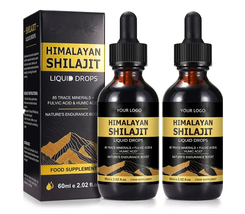 Private Label Shilajit Drops Liquid for Women Shilajit Jar Pure Himalayan Shilajit Energy Drink