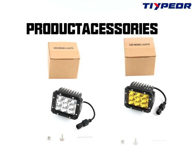 TIYPEOR Hot Selling High Quality Bright Work Light Upgrade Motorcycle Spotlight Combo Beam for Off-road Fog Auxiliary Headlight factory