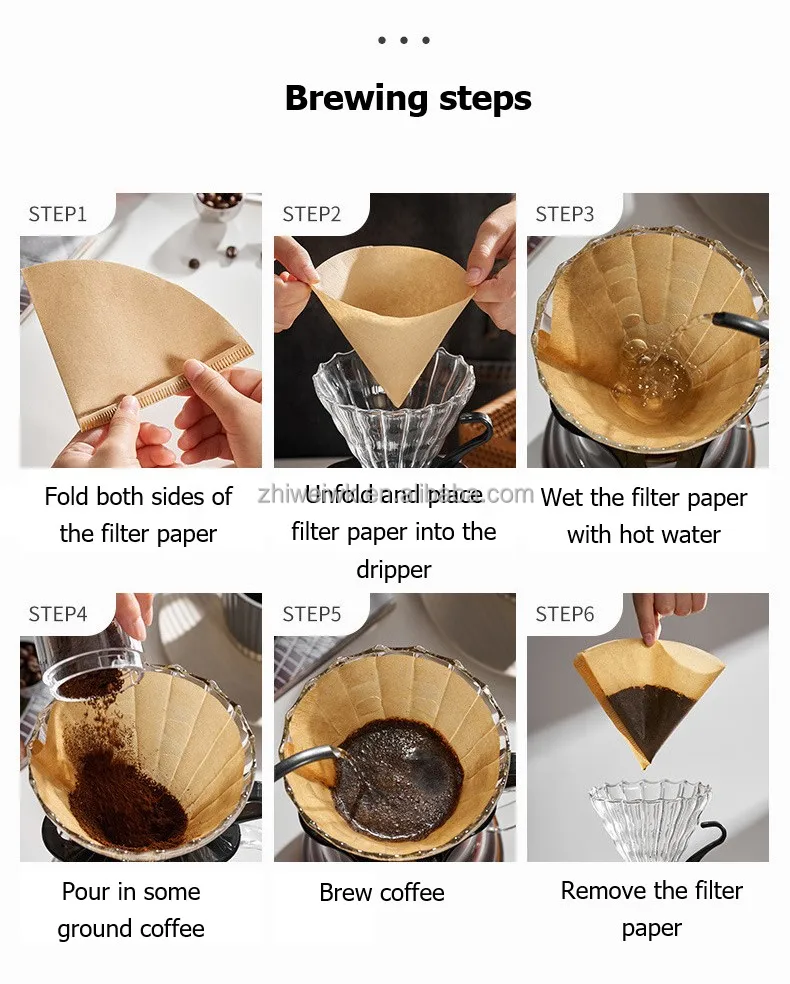 Hand Drip Coffee Wood Pulp Filter Papers - High Quality