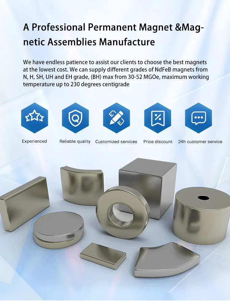 Customized Ndfeb N52 Rare Earth Material Arc Trapezoidal Alternator Neodymium