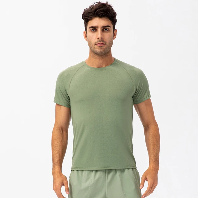 Breathable Quick Dry Gym Running Bodybuild Elastic Men's T-shirts