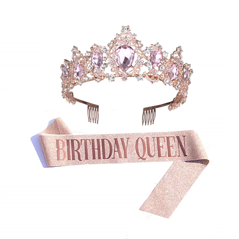 21st 30th Birthday Gifts Sash Details about   Leixi Birthday Queen Sash & Rhinestone Tiara Kit 
