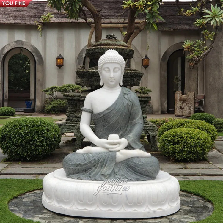 手彫りの屋外庭園用等身大天然石彫刻 大理石弥勒仏像| Alibaba.com