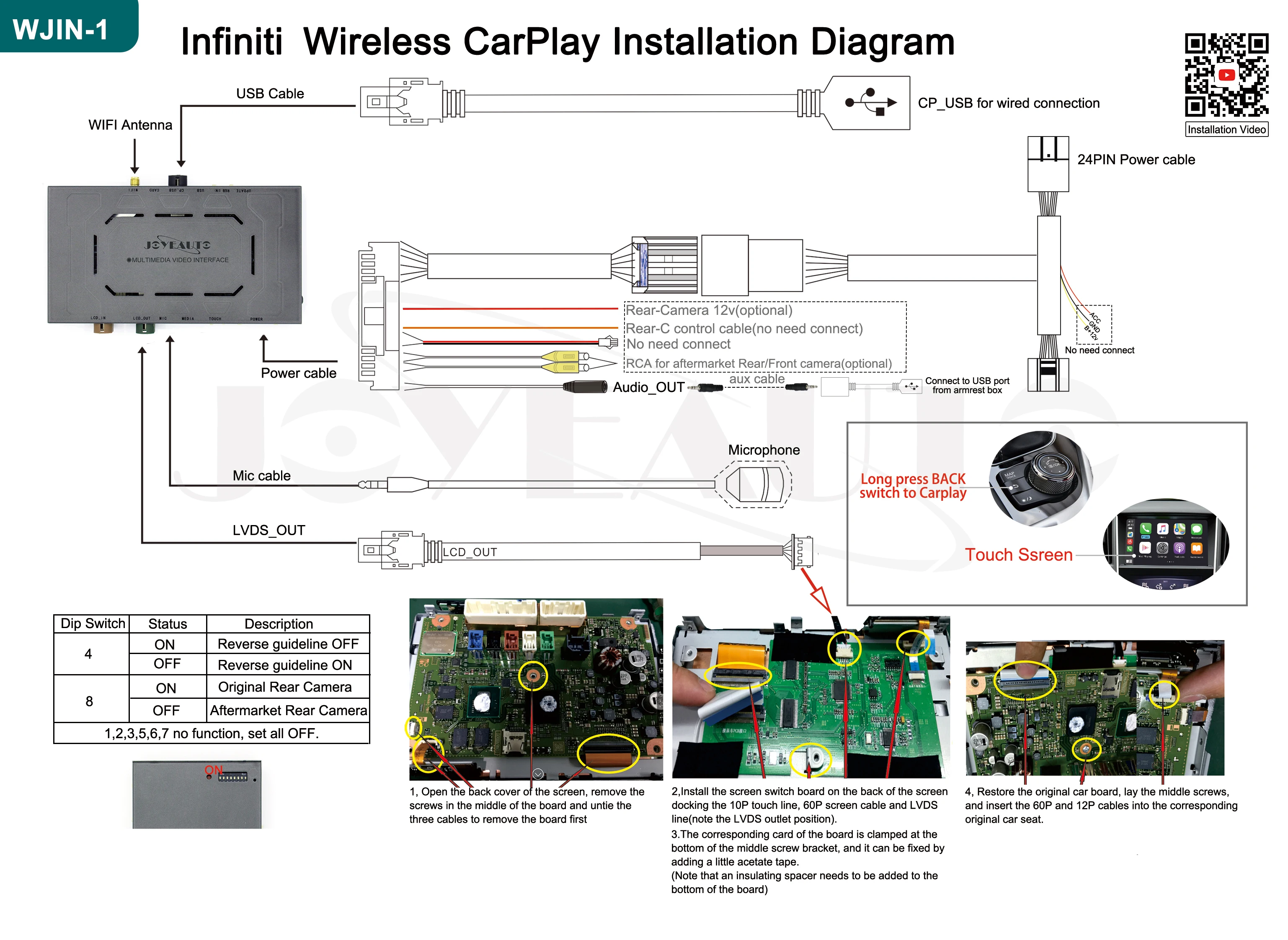 Joyeauto Wireless Apple Carplay Android Auto For Infiniti 20152019 Q50