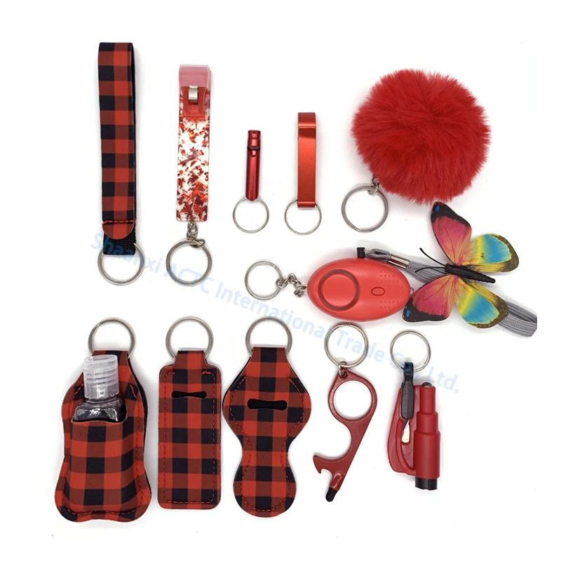 New Product Gift Self Defense Keychain Set Products Safety For Woman