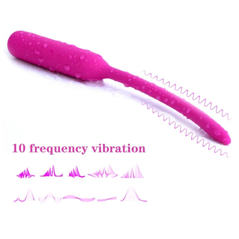 10-Speed Urethra Vibrators Vibrating Silicone Penis Plug for Men Sound Feature Sex Product
