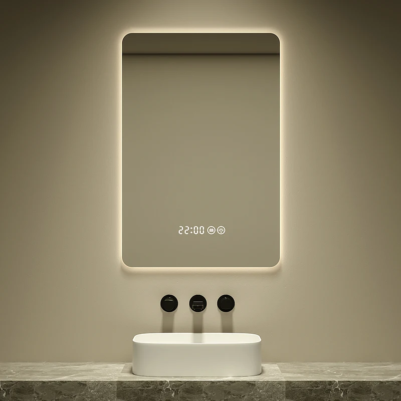 Luxury Wall Lighted Digital Led Bath Mirror Large Frameless Electric Smart Mirror For Bathroom