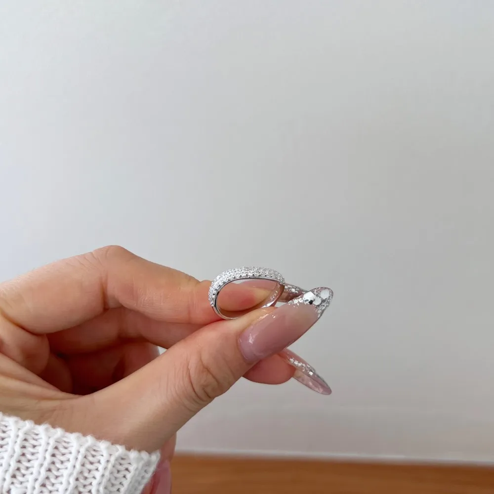KAKODIY Sales 925 Sterling Silver Eternity Band 5A Cubic Zirconia Geometric Curve Engagement Bridal Ring detail 10