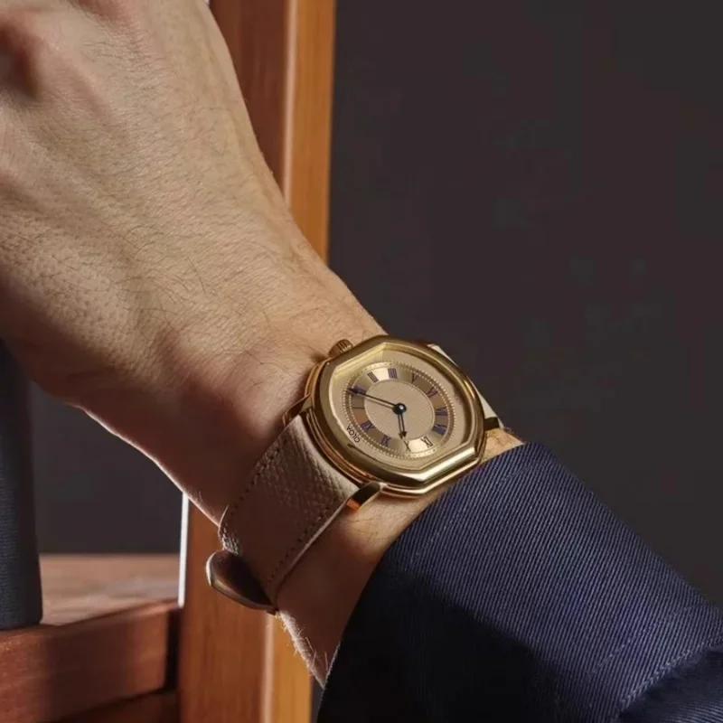 CILOA Gold Custom Men's Retro Watch - Waterproof Quartz