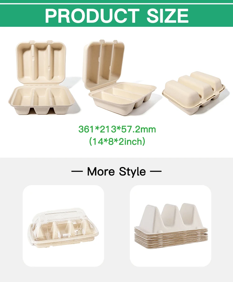 Taco Tray Container Disposable Sugarcane Bagasse Mexico Taco Tray Taco ...