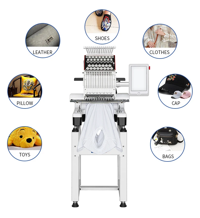 Multi Functional Automatic New Computer Embroidery Machines Cap Sewing