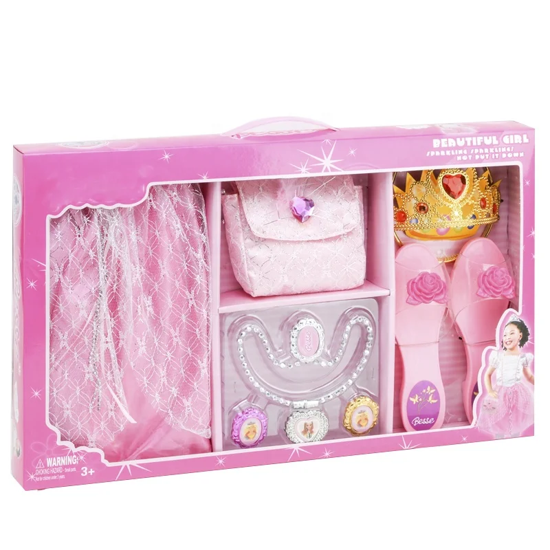 Модный костюм принцессы для девочек игрушки набор ролевых игр принцесса наряд и игровая обувь детей