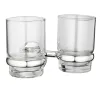 double tumbler holder with glass