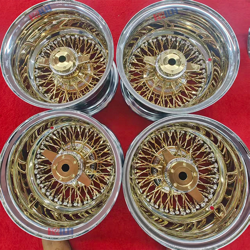 ローライダー 14x7 レブ72 クロスレーススポーク クローム ワイヤー
