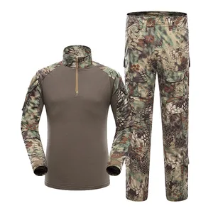 Men's Long-sleeved American-style Tear-resistant Camouflage Uniform Outdoor Frog Training Suit Set Wholesale
