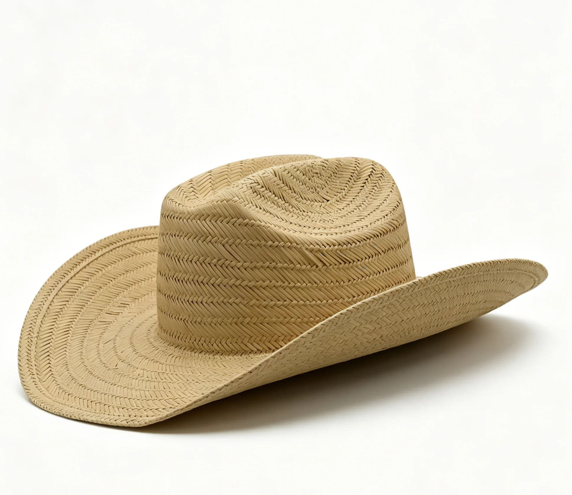 Paper Straw Cowboy Hat Hand Woven Wide Brim Western Hat Lightweight Summer Sun Headwear for Women Men