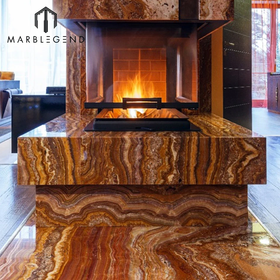 PFM Chinese Factory Price Brown Onyx Marble Luxury Translucent Backlit Onyx Wall Panel