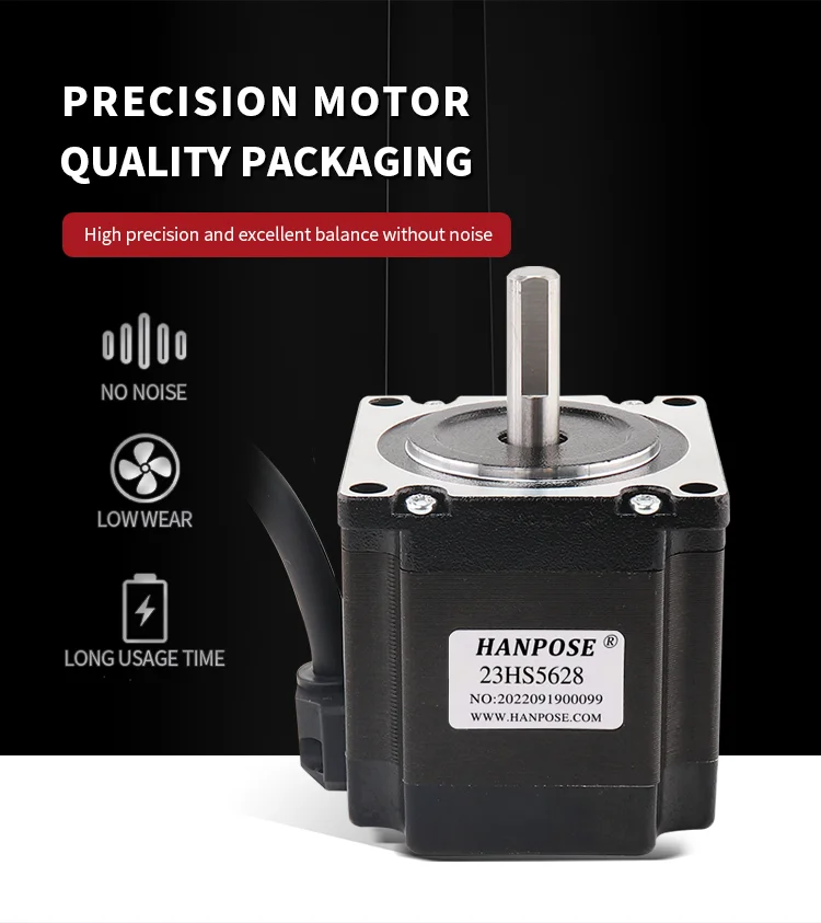 product hanposen nema23 stepper motor sewing machine 28a 126nm 56mm 23hs5628 for cnc milling machine step motor 12v-13