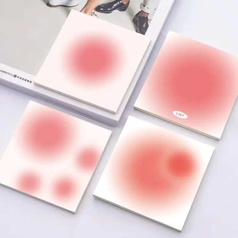 Peach Halo Creative Sticky Message Note Stickers 50 Sheets Loose Leaf Memo Pad Notepad