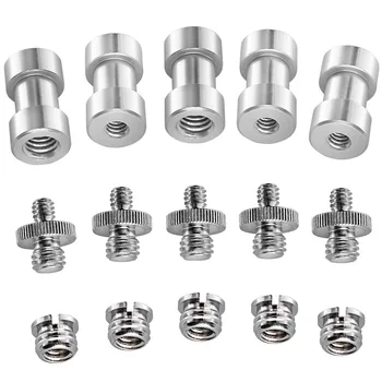 Neewer 15 Pieces 1/4"3/8"Metal Threaded Screw Converter Adapter for DSLR Camera,Tripod,Shoulder Rig,Light Stand,Camera detail image