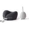 Gray water droplet memory cotton neck pillow with storage box