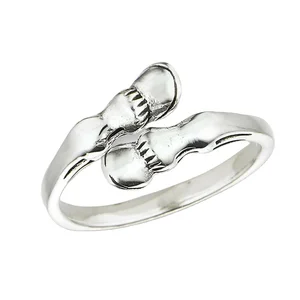 Custom 925 Sterling Silver Fashion Resizable Jewelry Adjustable Horseshoe Ring Bespoke