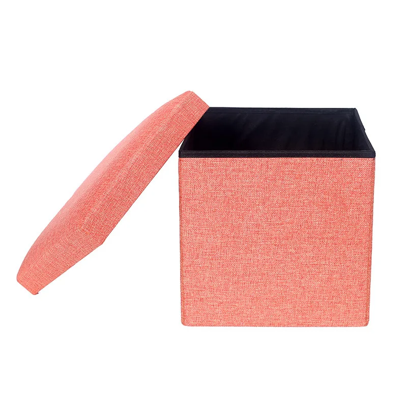 Storage Ottoman Cube Foldable Storage Boxes Footrest Step Stool Padded Seat for Dorm Living Room Foam Seat