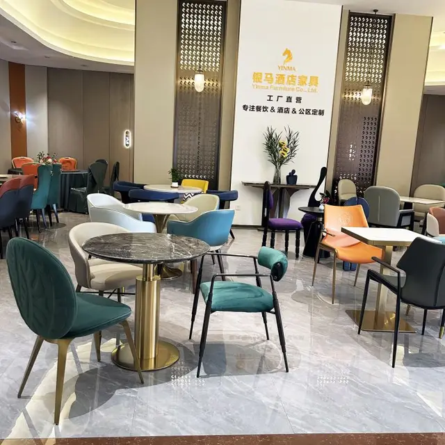 Chinese simple style restaurant furniture dining chairs setting wooden made table chair set for selling
