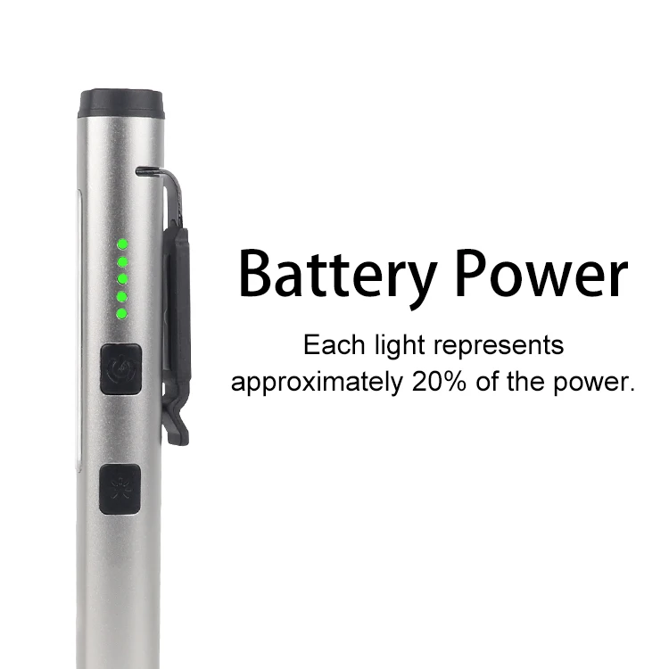 High Quality 365NM UV Rechargeable Pocket Pen Light Multifunction LED Flashlight with Adjustable Clip & Red Point Working Light