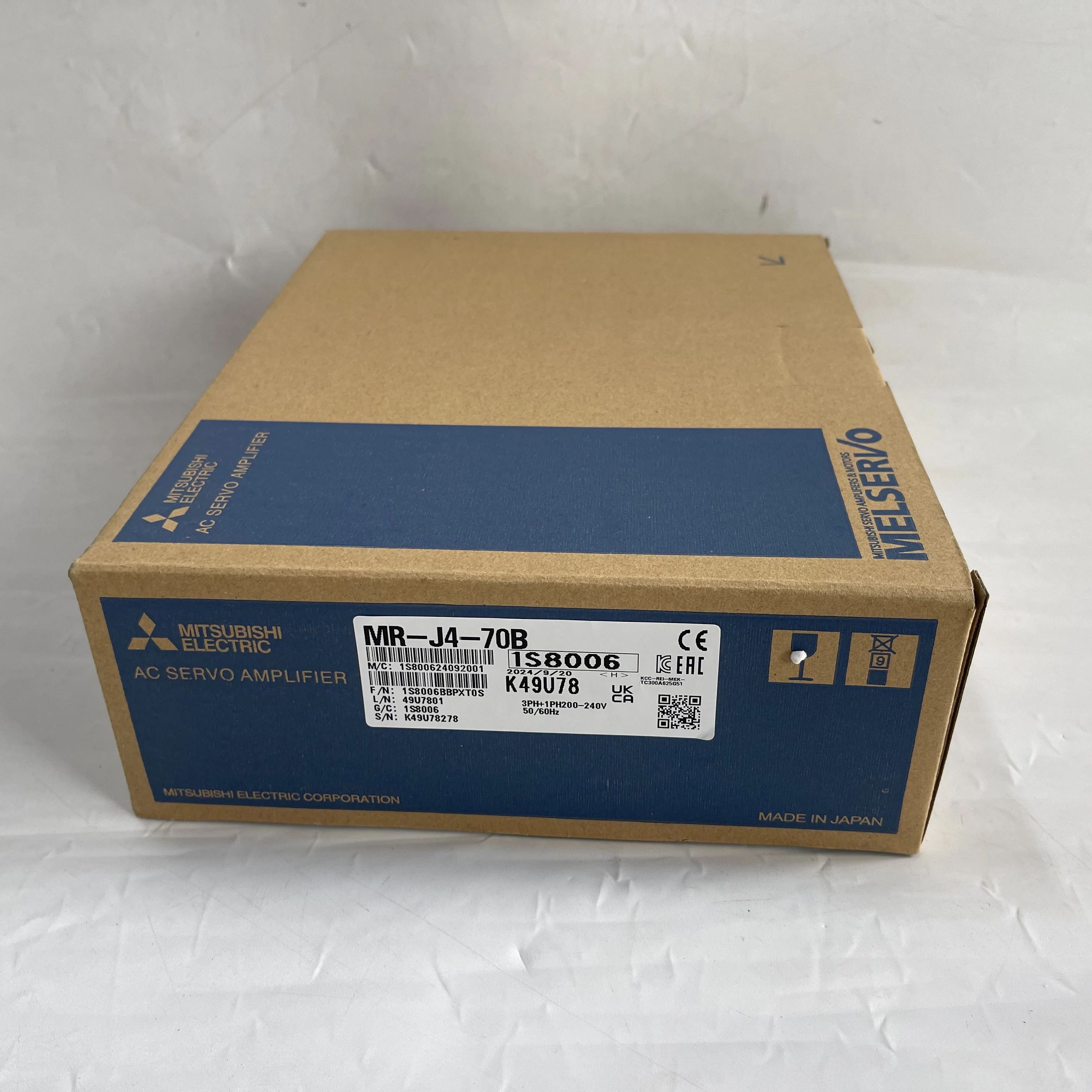 Mitsubishi AC Servo Amplifier MR-J4-70B Mitsubishi AC Servo Amplifier MR-J4-70B