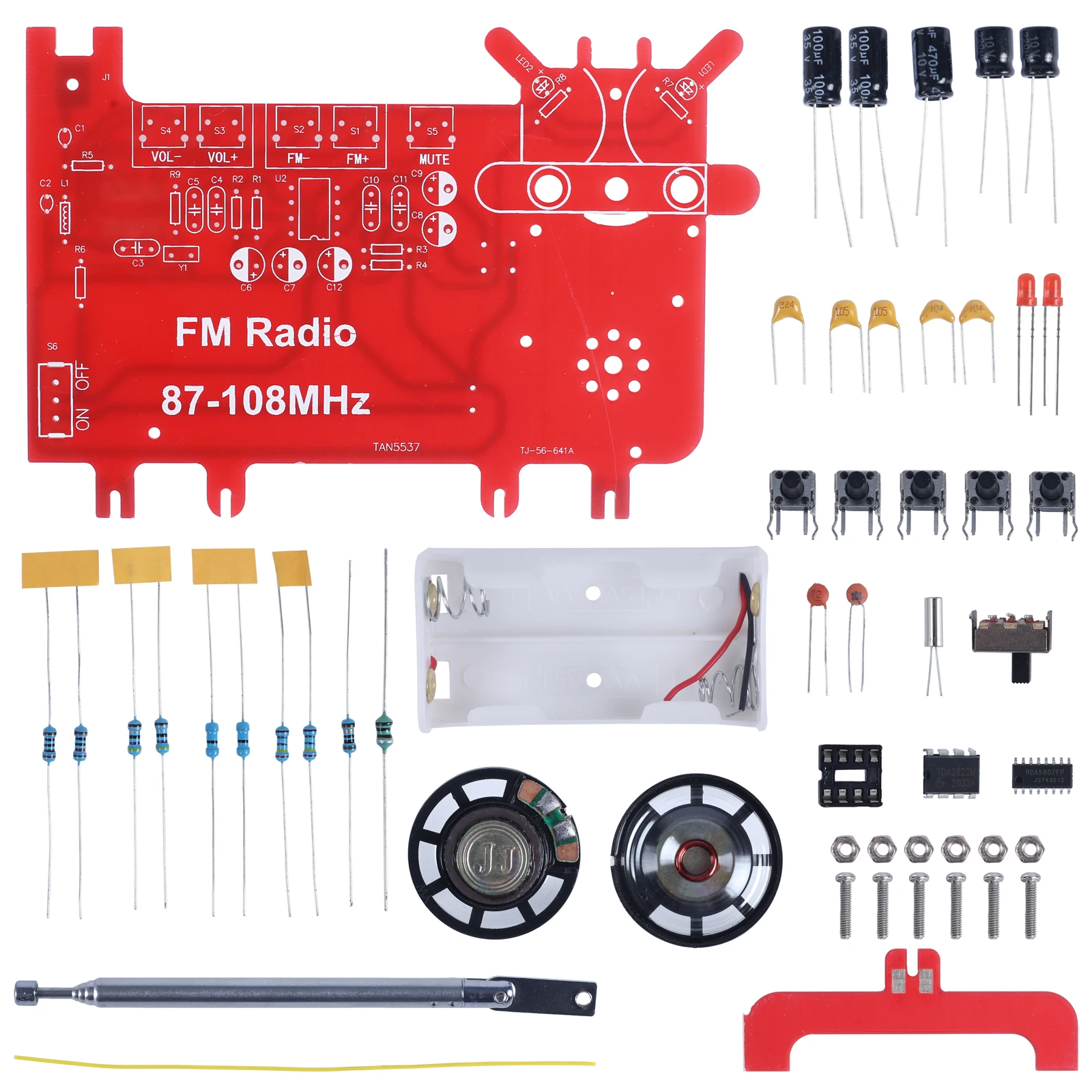 Rda5807 diy elektronische kits drahtlose stereo fm radio empfänger