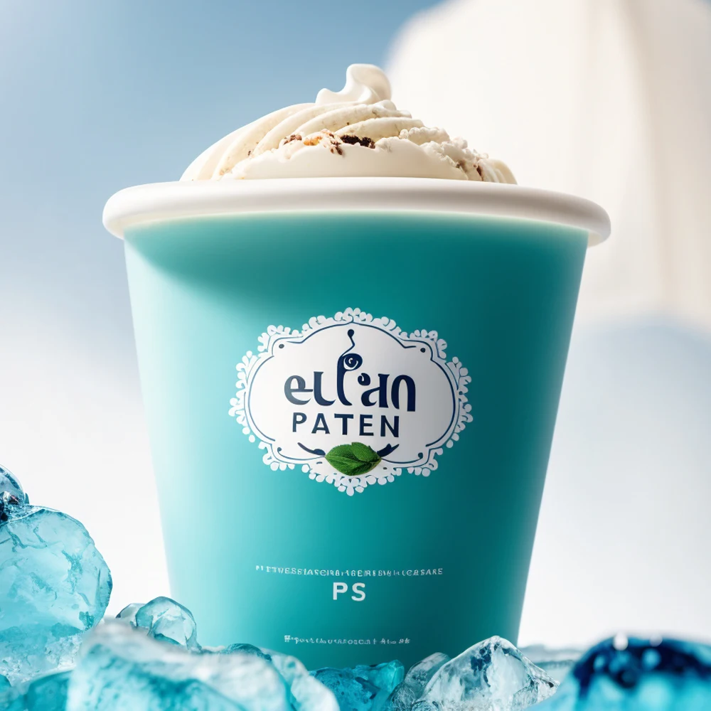Custom Disposable Ice Cream Cup Biodegradable Paper Bowl With Lid Food Grade Container for Yogurt Gelato Desserts