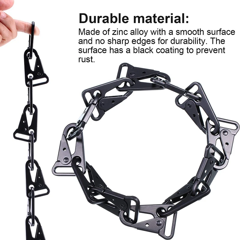 BT-Z012 1'' Zinc Alloy 25mm Olecranon Sling Clips Black Carabiner Hk Clip Swivel Snap Hook for Bags Webbing Metal Buckle Hooks